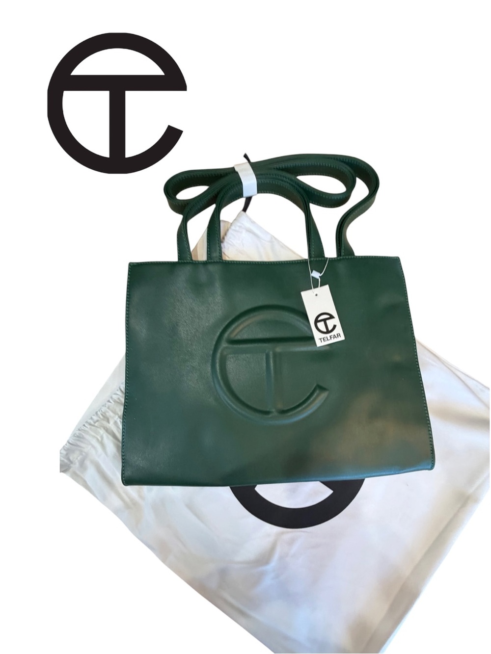 NWT Telfar Medium Shopping Bag - Dark Olive Green Tote (Pristine Condition)